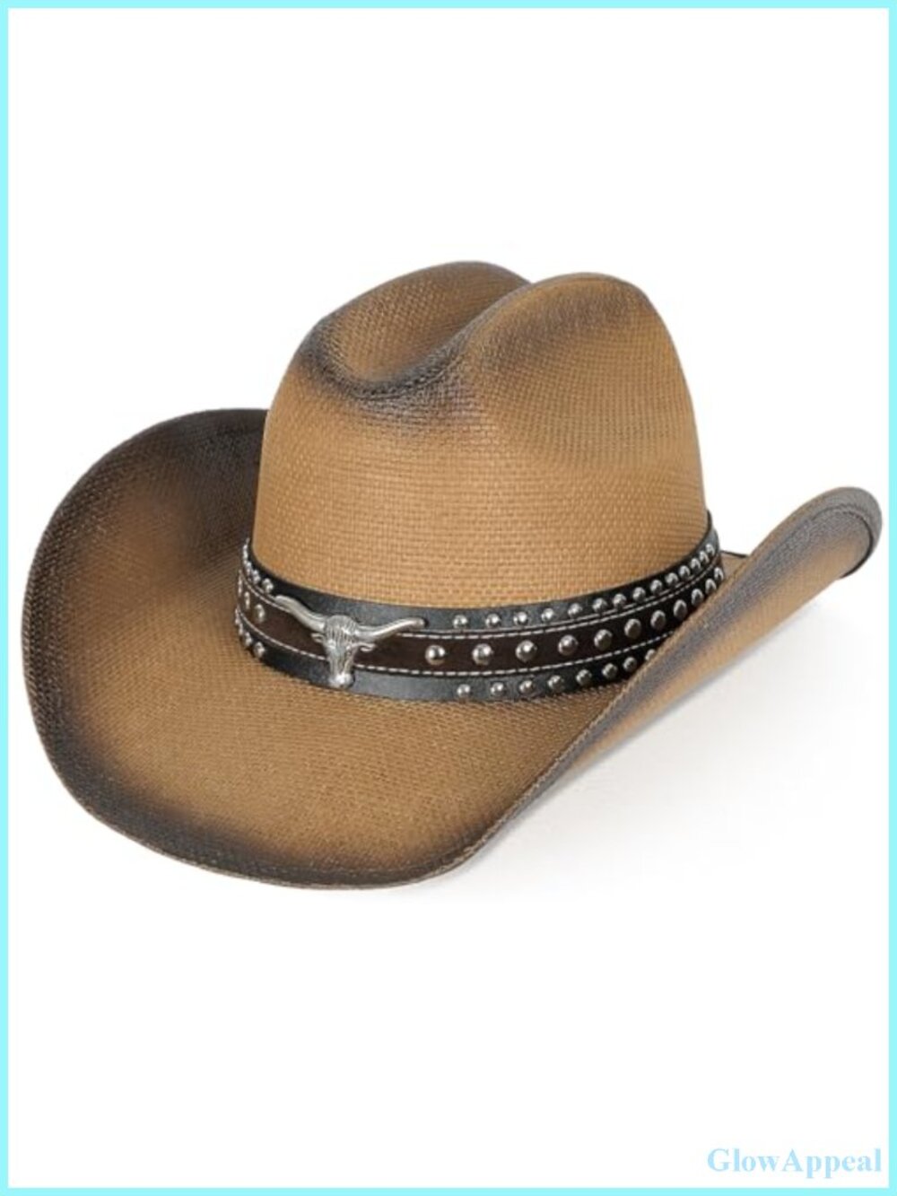 Straw Wide Brim Cowboy Hat with Shapeable Brim for Women Men Western Style